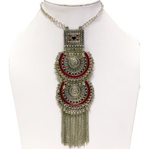 Long Tribal Look Necklace